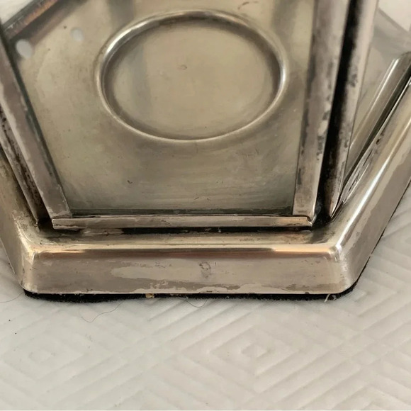 Pottery Barn Pewter Silver Candle Holders Pewter Glass Candle Cage Grape Vines - Picture 8 of 16